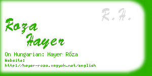 roza hayer business card